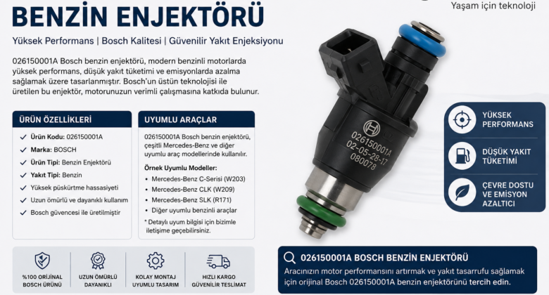 026150001A Bosch Benzin Enjektörü